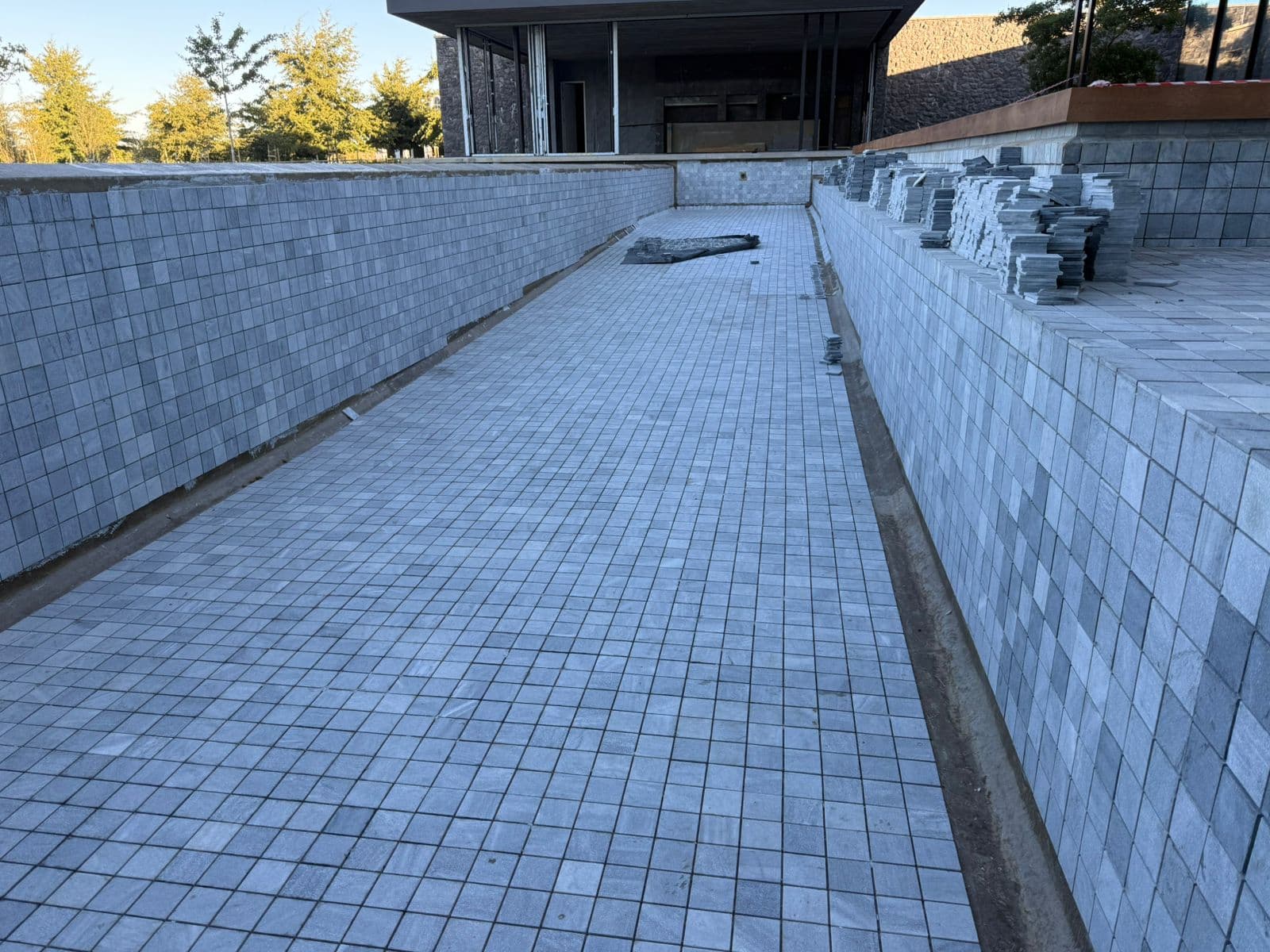 Tiling begins — the transformation starts